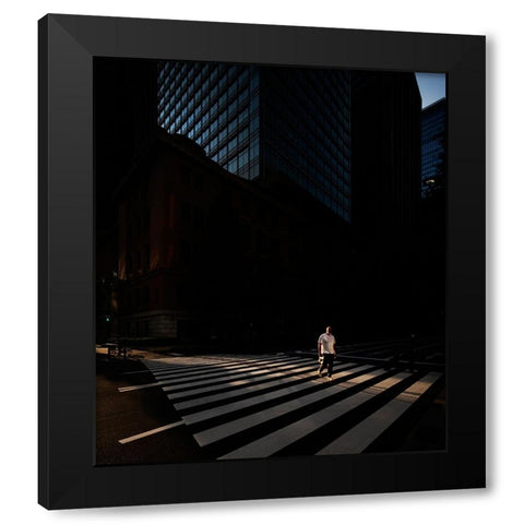 Sliced Light Black Modern Wood Framed Art Print by Takachi, Yasuhiro
