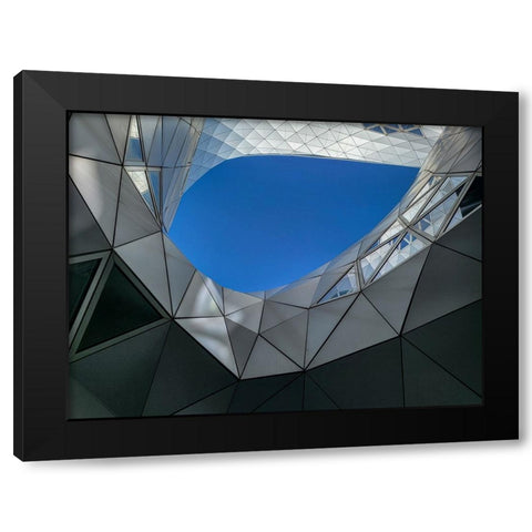 Water Drop Black Modern Wood Framed Art Print by Cedron, Mabel