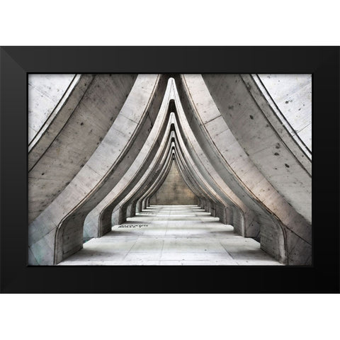 Cathedral Of Concrete Black Modern Wood Framed Art Print by Reichert, Renate