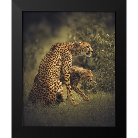 Backbone Black Modern Wood Framed Art Print by Sobhi, Ahmed