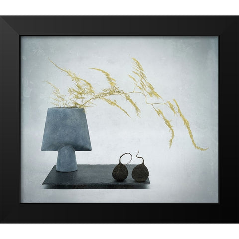 Minimalistic Still Life With A Touch Of Zen Black Modern Wood Framed Art Print by Dingemans, Saskia