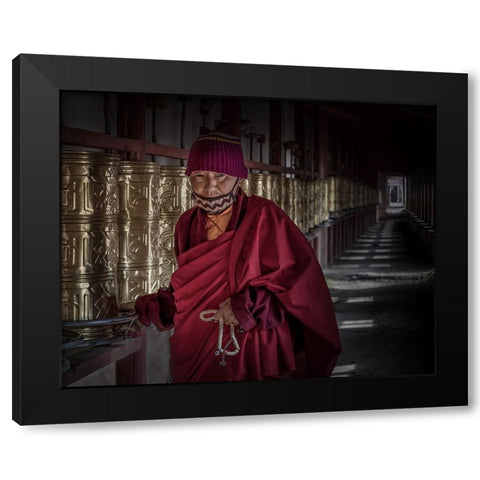 The Power Of Faith Black Modern Wood Framed Art Print by Yu Wu, Irene