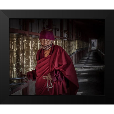 The Power Of Faith Black Modern Wood Framed Art Print by Yu Wu, Irene