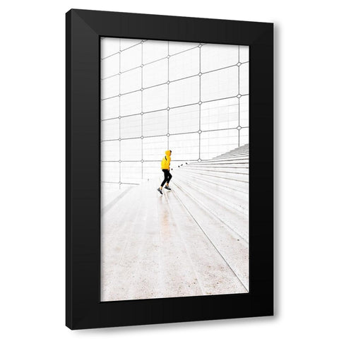 Yellow Jacket On Run. Black Modern Wood Framed Art Print by Navailles, Stephane