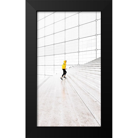 Yellow Jacket On Run. Black Modern Wood Framed Art Print by Navailles, Stephane