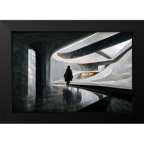 The Passage Black Modern Wood Framed Art Print by Stalmans, Luc