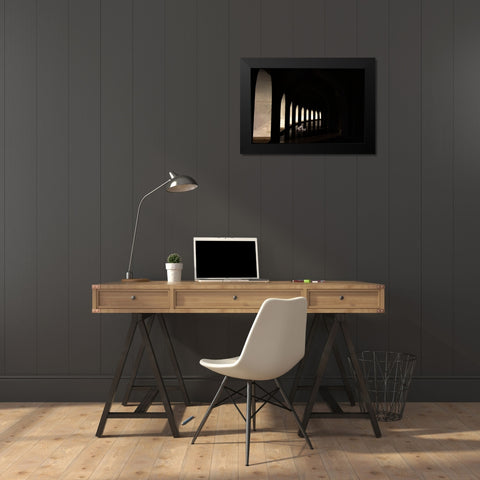 Pray For Allah Black Modern Wood Framed Art Print by Alam Khan, Rakibul