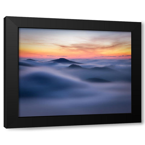 Time Of Inversions Black Modern Wood Framed Art Print with Double Matting by Holic, Filip