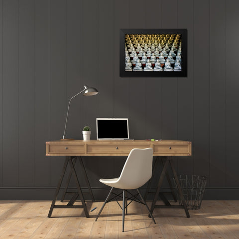 Yaksajeon Hall Black Modern Wood Framed Art Print by Woo Ryu, Shin