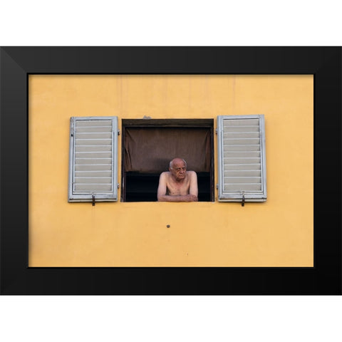 Untitled Black Modern Wood Framed Art Print by Al Thahaby, Karim