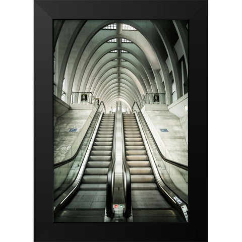 Stairs To... Black Modern Wood Framed Art Print by Maja, Mars