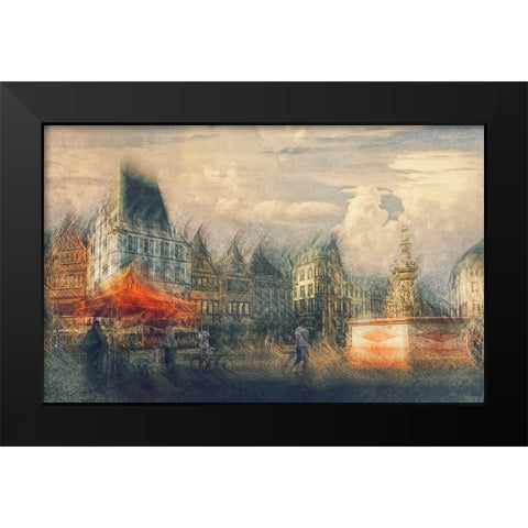 Trier Germany-A Beautiful City Black Modern Wood Framed Art Print by Van Der, Jan