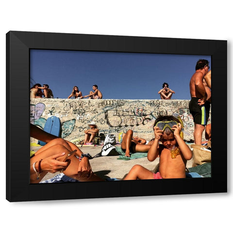 The Wall Black Modern Wood Framed Art Print by Grifantini, Lorenzo