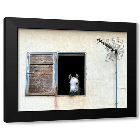 The window Black Modern Wood Framed Art Print with Double Matting by Grifantini, Lorenzo