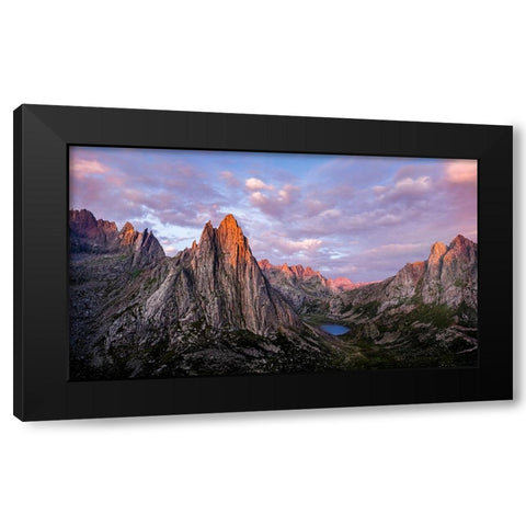 The First Light Black Modern Wood Framed Art Print by Yu Wu, Irene