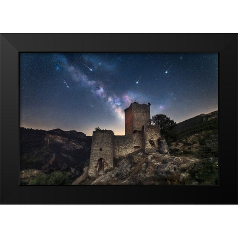 Una Lluvia De Estrellas... Black Modern Wood Framed Art Print by Luis Seco, Juan