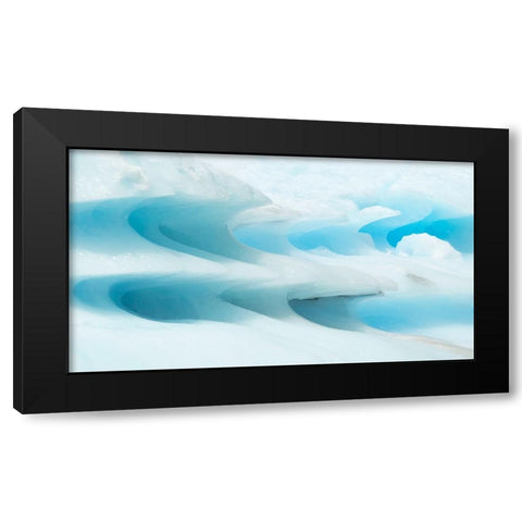 Glacier In The Land Of Fire (Tierra Del Fuego) Black Modern Wood Framed Art Print with Double Matting by Gross, Benny