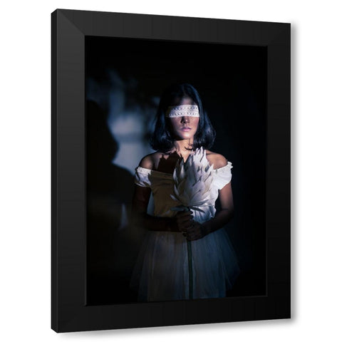 Dream Catcher Black Modern Wood Framed Art Print with Double Matting by Paul, Dipankar