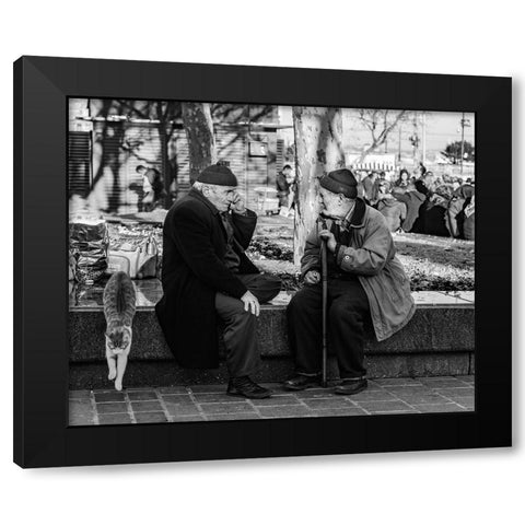 Untitled Black Modern Wood Framed Art Print by Ates Kiziltug, Omer