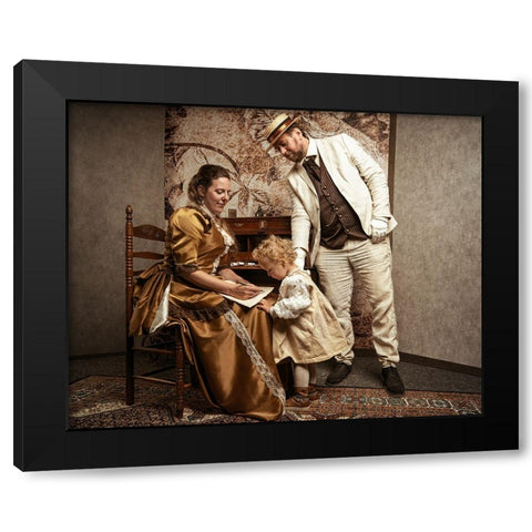Education In Former Days. Black Modern Wood Framed Art Print with Double Matting by Mighorst, Ineke