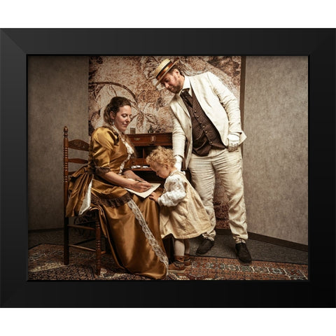 Education In Former Days. Black Modern Wood Framed Art Print by Mighorst, Ineke