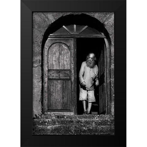 The Timekeeper Black Modern Wood Framed Art Print by Benezech, Martine