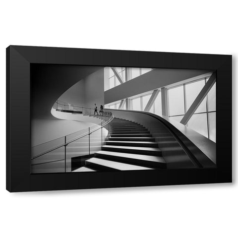 Quebec Art Museum Black Modern Wood Framed Art Print with Double Matting by Gu, Sheena
