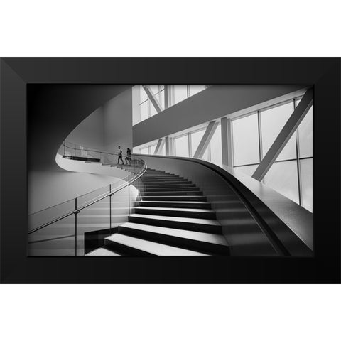 Quebec Art Museum Black Modern Wood Framed Art Print by Gu, Sheena