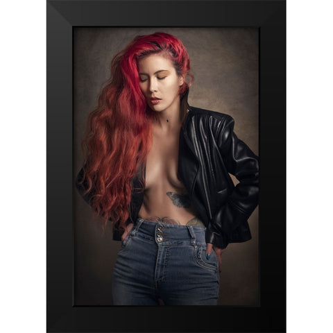 Stronger Than Ever Black Modern Wood Framed Art Print by Tejada, Cesar