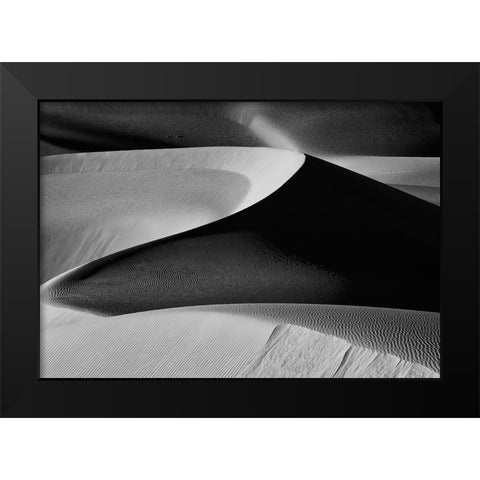The Art Of Sand And Wind (6) Black Modern Wood Framed Art Print by Qiu, Jenny