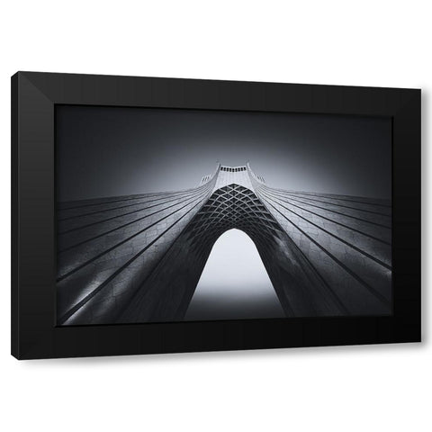 Azadi Tower Black Modern Wood Framed Art Print with Double Matting by Tagliarino, Marco