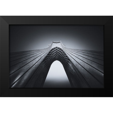 Azadi Tower Black Modern Wood Framed Art Print by Tagliarino, Marco