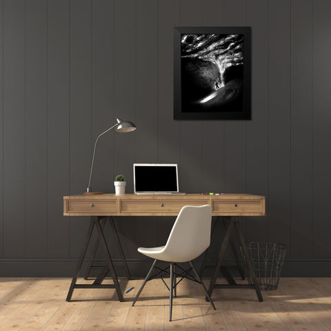 Salt Black Modern Wood Framed Art Print by Aurelian