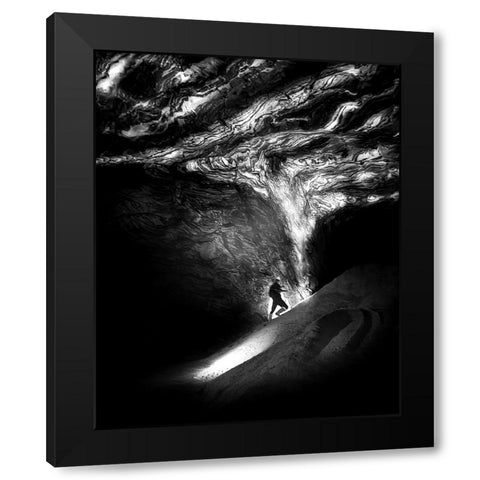 Salt Black Modern Wood Framed Art Print by Aurelian