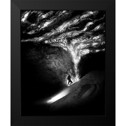 Salt Black Modern Wood Framed Art Print by Aurelian
