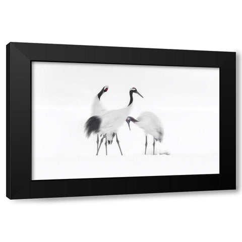 Family Black Modern Wood Framed Art Print with Double Matting by Deng, Larry