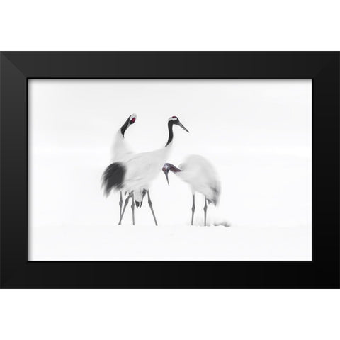 Family Black Modern Wood Framed Art Print by Deng, Larry