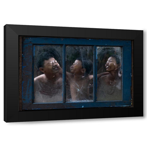 Untitled Black Modern Wood Framed Art Print by Suhardjo, Lisdiyanto