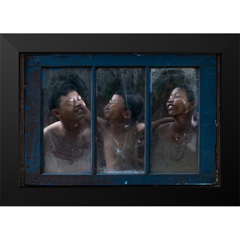 Untitled Black Modern Wood Framed Art Print by Suhardjo, Lisdiyanto