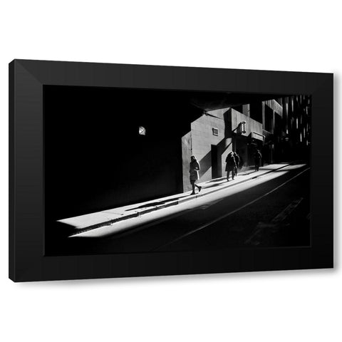 Shadow Of City Life Black Modern Wood Framed Art Print with Double Matting by Li Wp, Allan