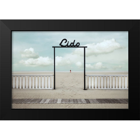 Lido Black Modern Wood Framed Art Print by Claes, Gilbert