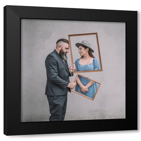 Nostalgia Black Modern Wood Framed Art Print with Double Matting by Pietrzak, Lukasz