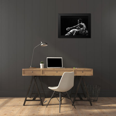 Attack A Avoid Black Modern Wood Framed Art Print by Fu, Molly