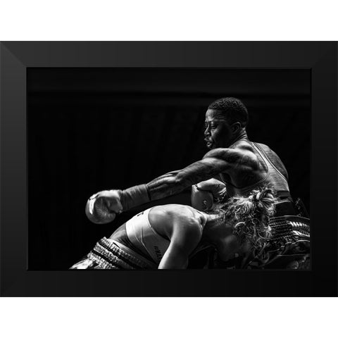 Attack A Avoid Black Modern Wood Framed Art Print by Fu, Molly