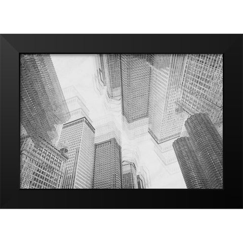 densification of the City Black Modern Wood Framed Art Print by Schleicher-Schwarz, Roswitha