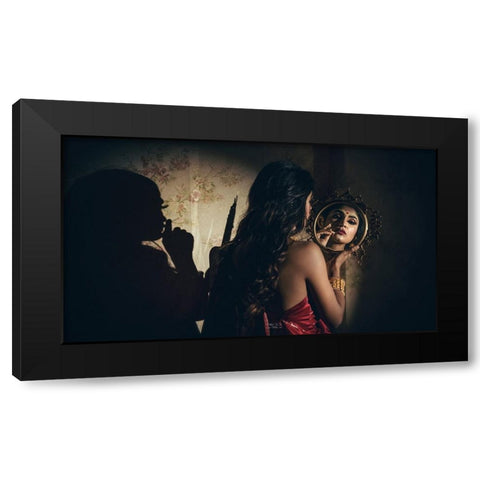 Shadow Black Modern Wood Framed Art Print with Double Matting by Das, Prithul