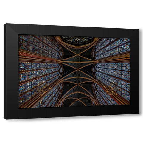 Chapel Black Modern Wood Framed Art Print with Double Matting by Marin, Rodrigo