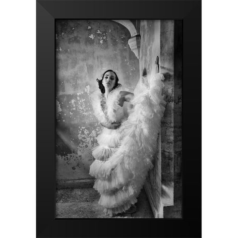 The Hollywood Starlet Black Modern Wood Framed Art Print by Dixon, Colin