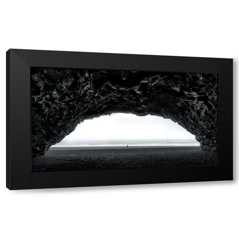 Black Lonely Black Modern Wood Framed Art Print by Zhen Yu, James