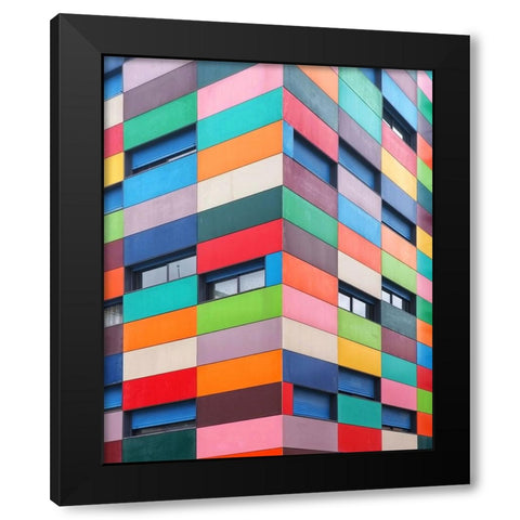 Color Palette Black Modern Wood Framed Art Print by Cedron, Mabel